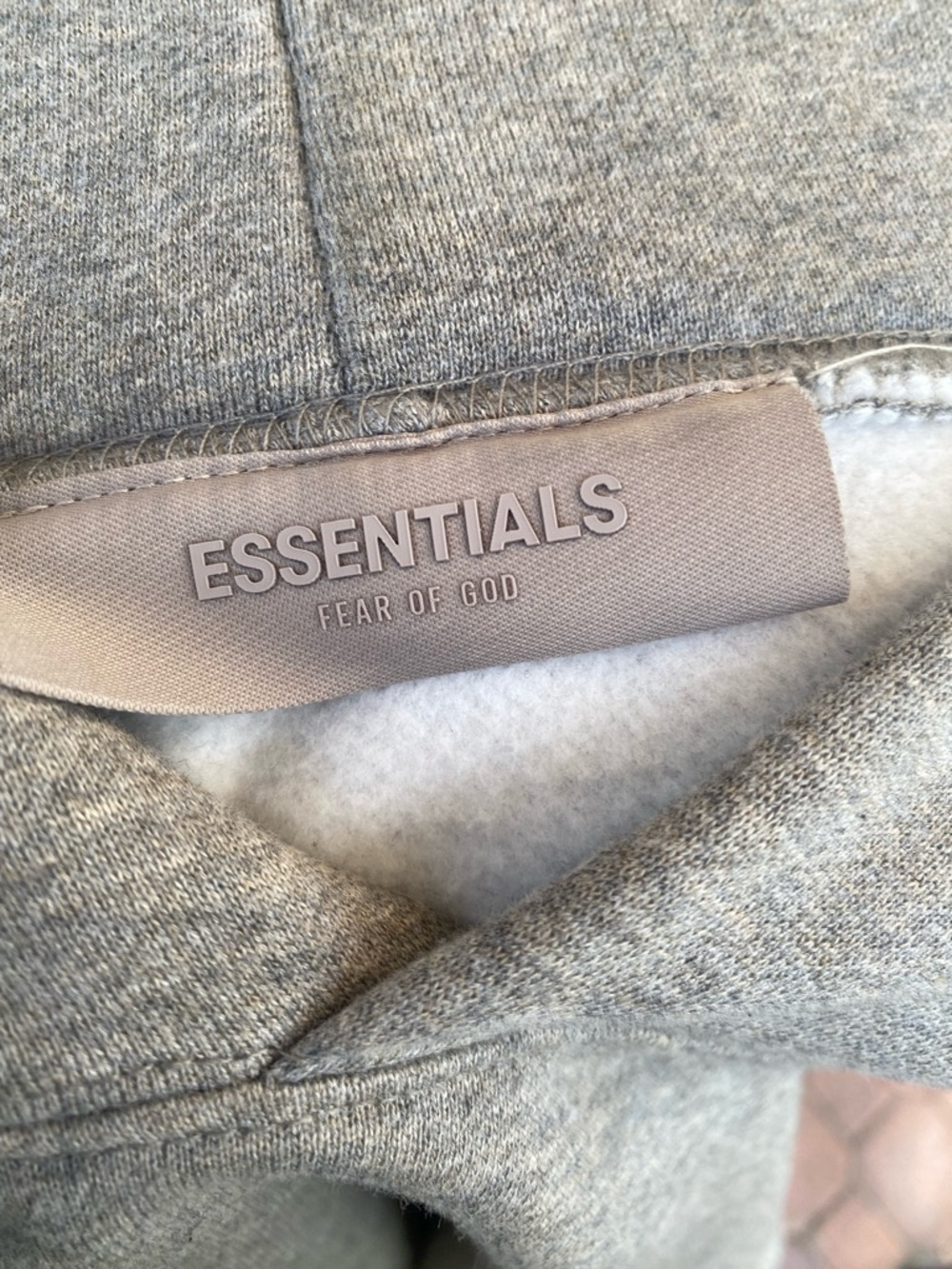 Essentials Light Grey Pullover Hoodie - Picture 6 of 8